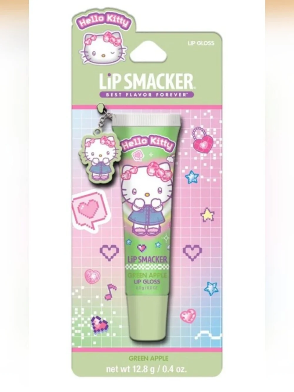 Hello Kitty Green Apple Lip Smacker Gloss with Charm